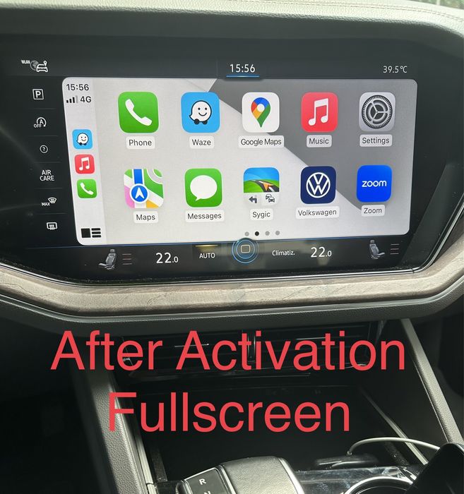 Full Screen Wireless Apple Carplay si Android Auto VW Touareg Porsche