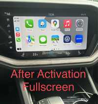 Fullscreen Wireless Apple Carplay si Android Auto VW Touareg Porsche