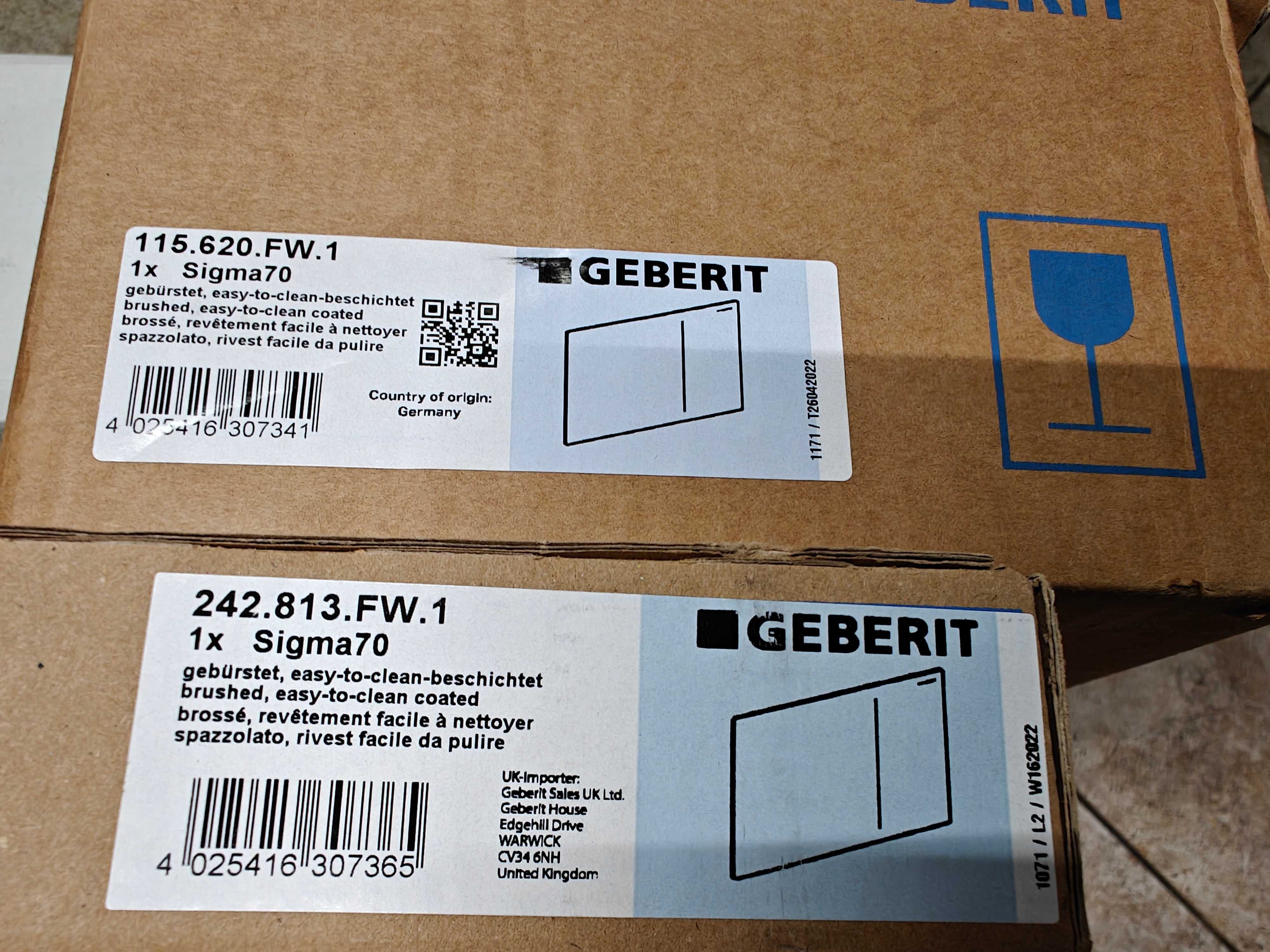 Geberit Sigma 70, активатор от неръждаема стомана