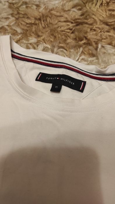 Оригинална Tommy Hilfiger - Мъжка тениска, Памук, БЯЛА, Бял