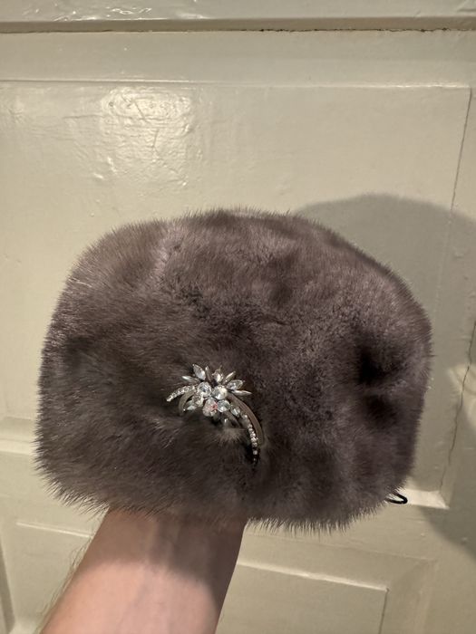 Женская шапка, Голубая норка!