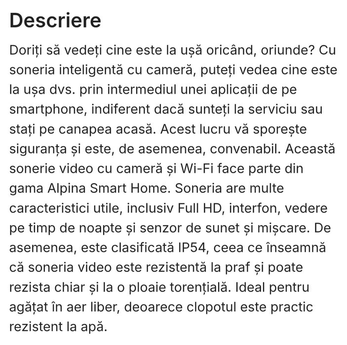 Sonerie wireless video full hd