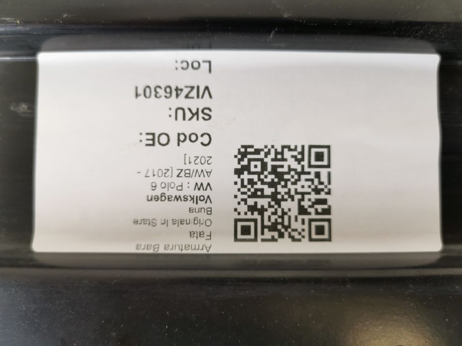 Предна броня Фолксваген / Volkswagen VW Polo 6 AW/BZ Оригинална, в доб