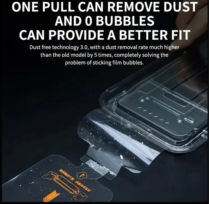 Folie sticla privacy- Iphone 15pro Max- cu dispozitiv de aplicare