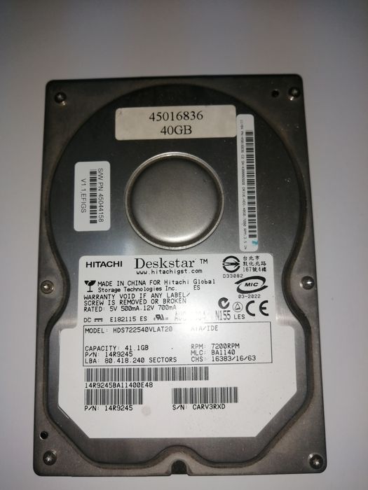 HDD ata: Maxtor, Segate , Nikimi, Hitachi