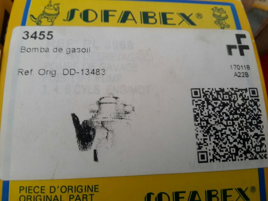 Pompa alimentare John deere Sofabex Franta