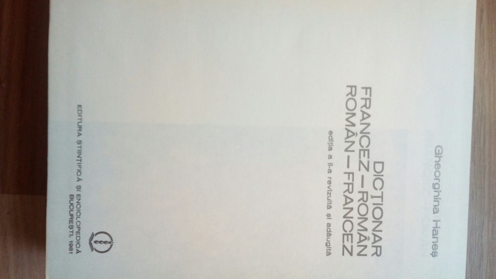 Dictionar francez - roman