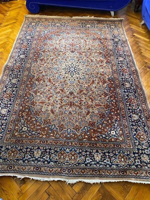 Covor persan iranian, executat manual, nod cu nod, lana