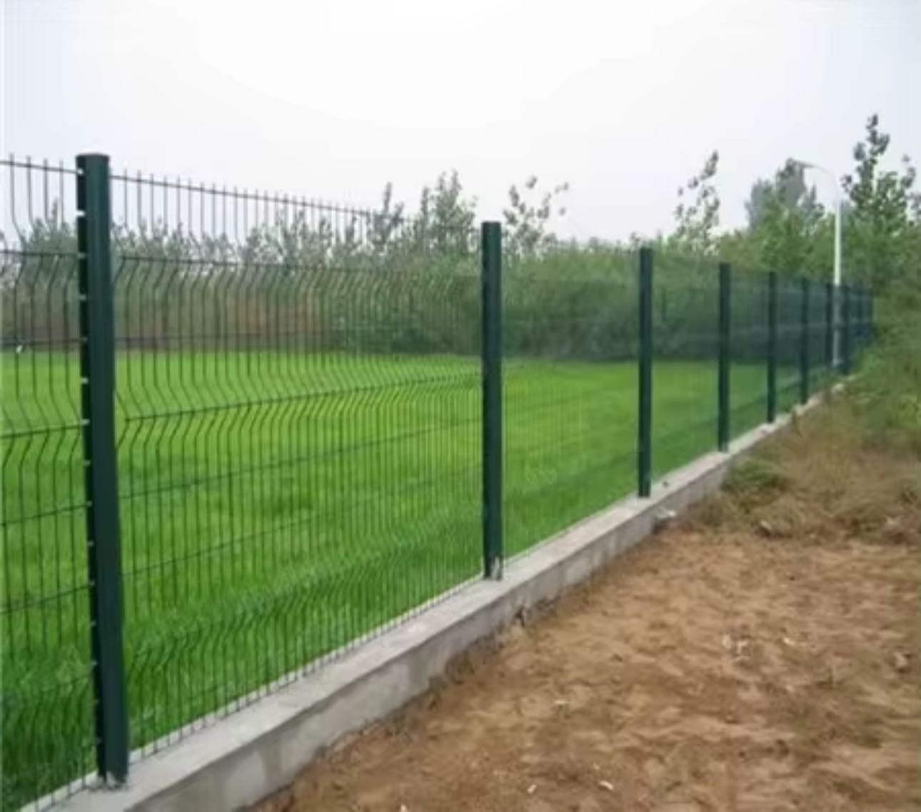 Gard și stalpi plasa bordurata