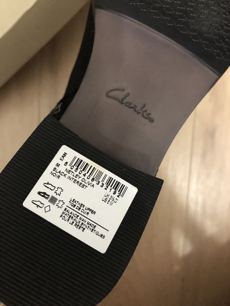 Botine Clarks negre piele