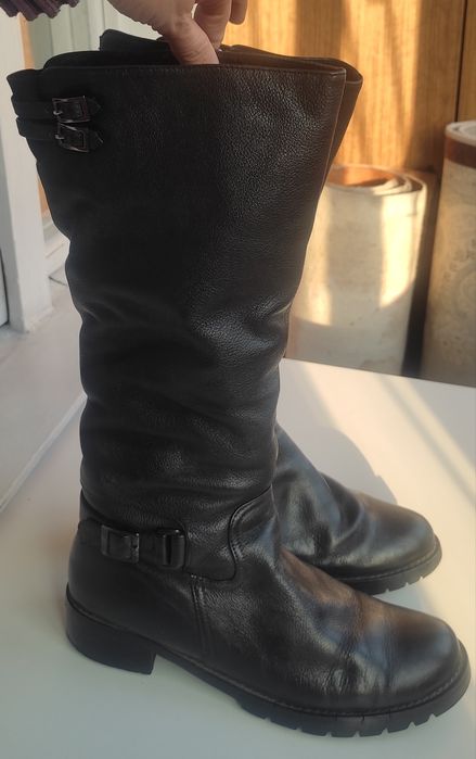 Сапоги кожаные женские зимние б/у