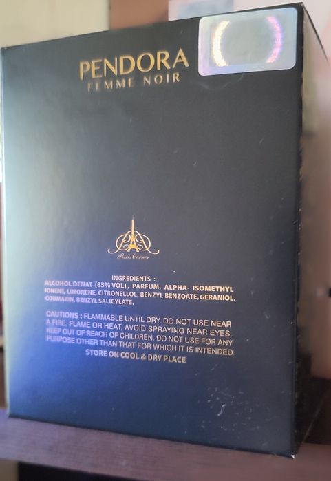 Parfum Pendora femme noir