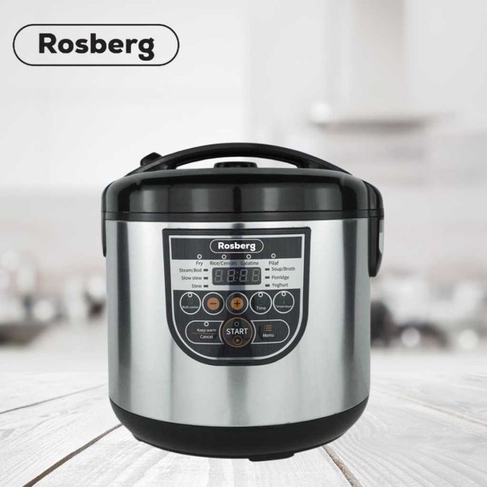 Мултикукър Rosberg, 780W, 5литра, 10 програми, Ръчен режим, Таймер.