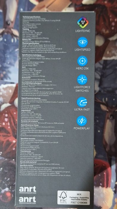 Mouse Gaming Wireless LOGITECH G502 X PLUS, Dual-Mode, 25600 dpi, Whit