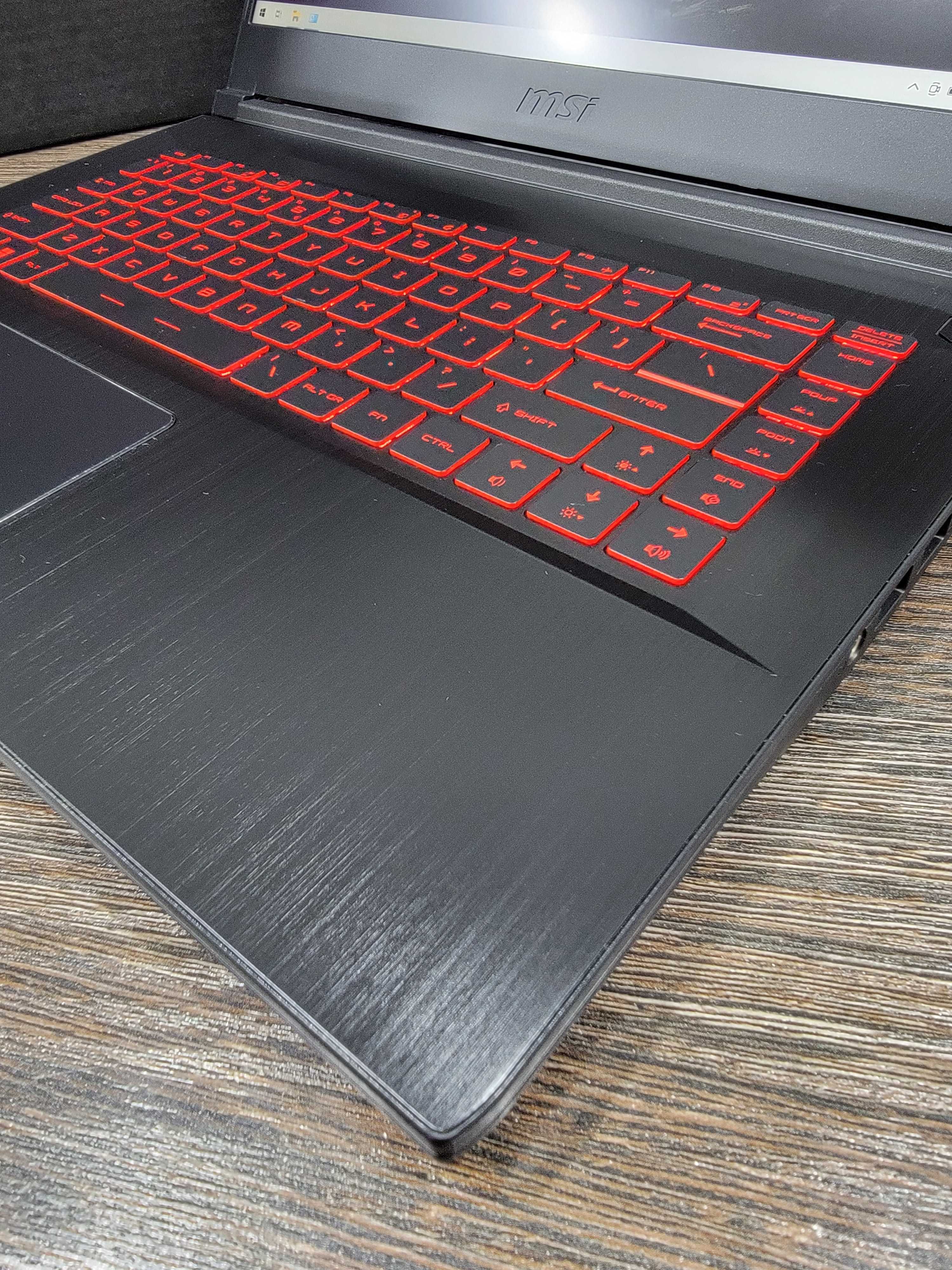 игровой i5 ноутбук MSI GF65 Thin, для игр и графических программ