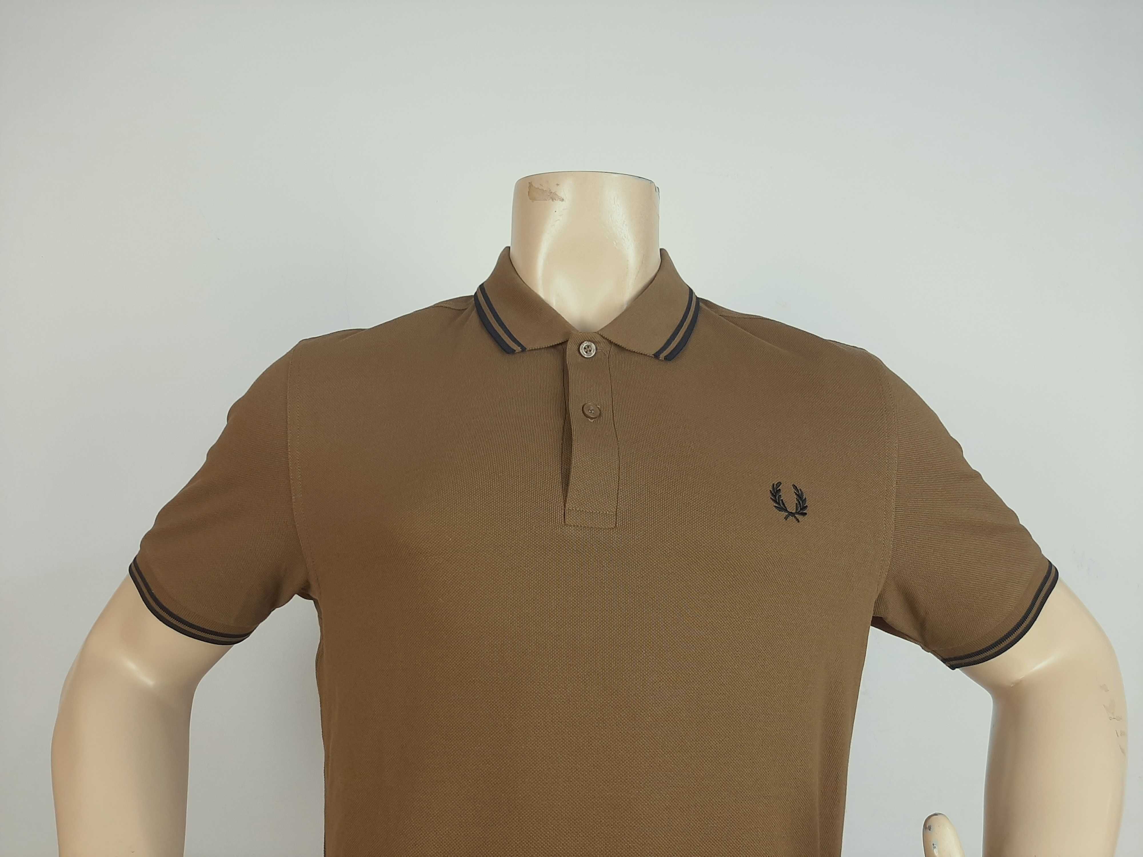 Fred Perry - Оригинална мъжка тениска с яка размер L