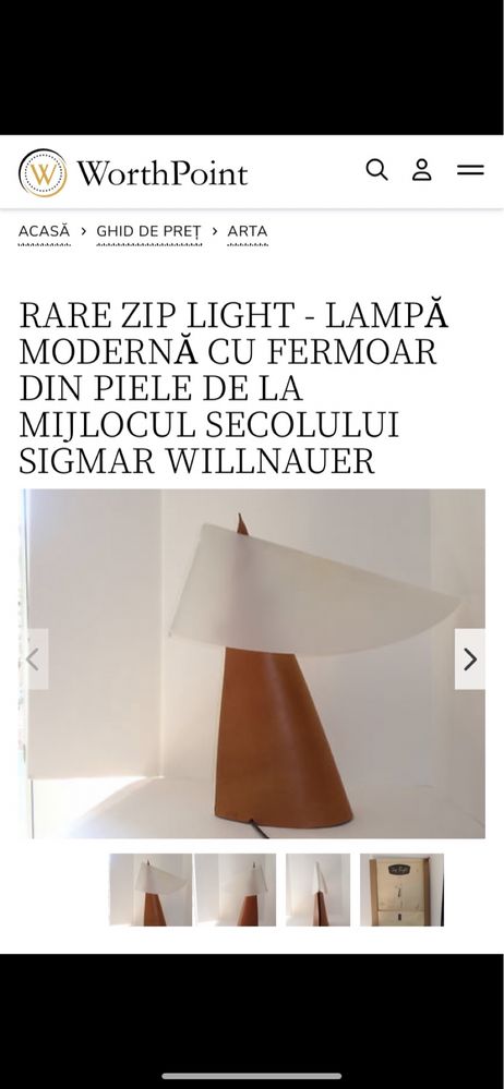Lampa de piele Sigmar Wilmauer
