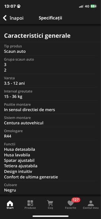 Scaun auto britax adventure