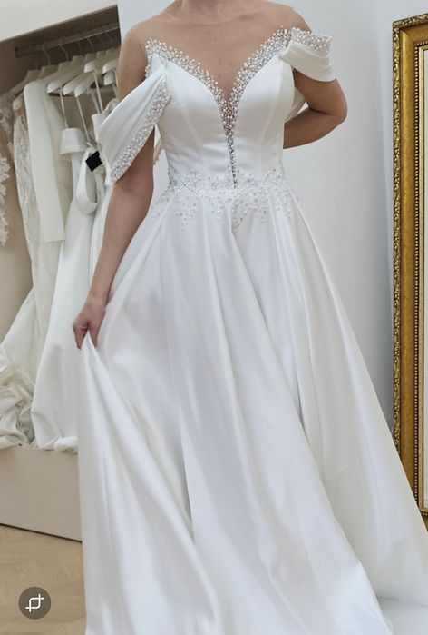 Rochie de mireasa Anna Sposa modelul Ksila din satin matasos