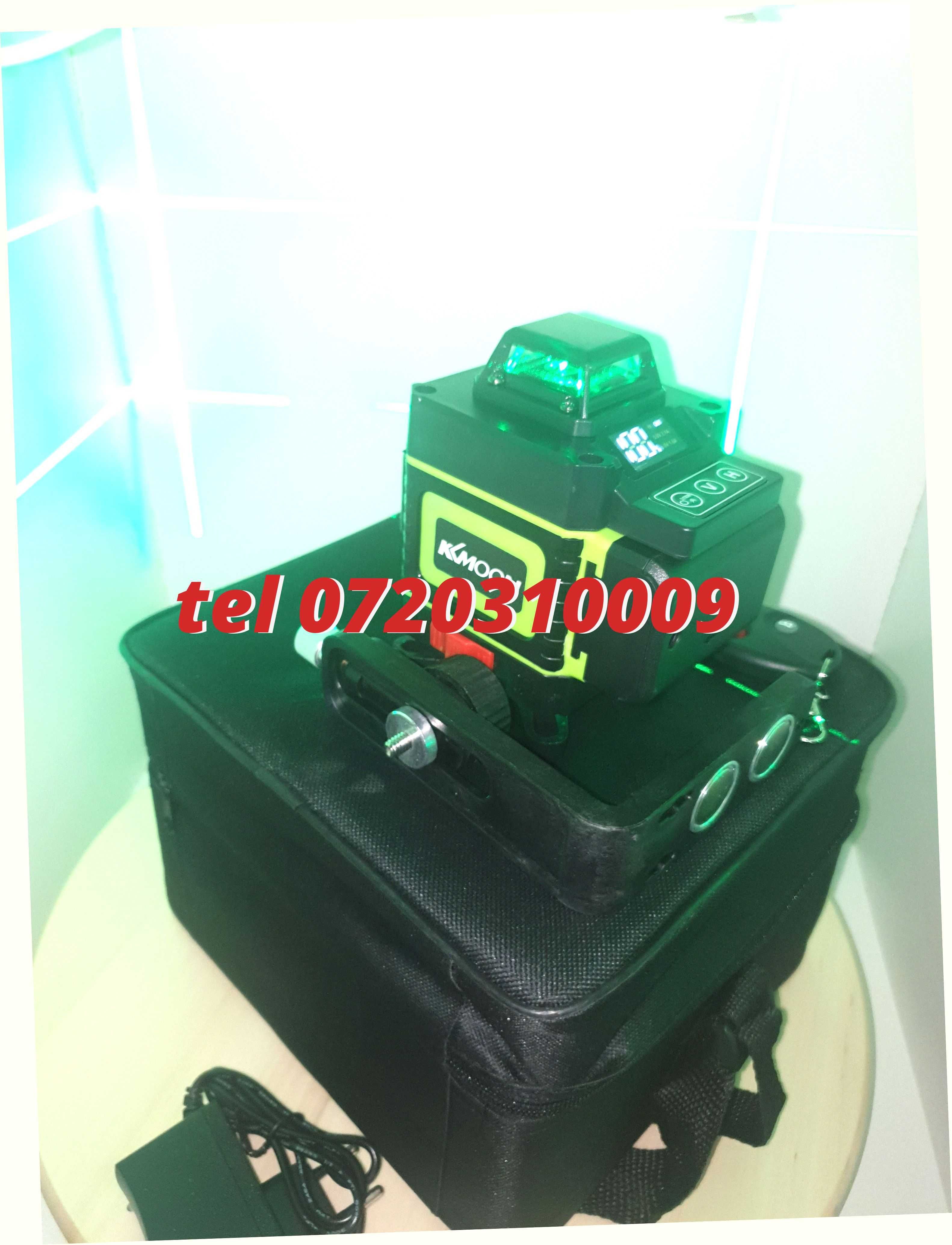 Nou Auto Nivela Laser Verde Kamoon 4d 16 Linii 30m Cu Detector Miez