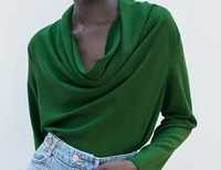 Bluza Zara mar.XS verde noua