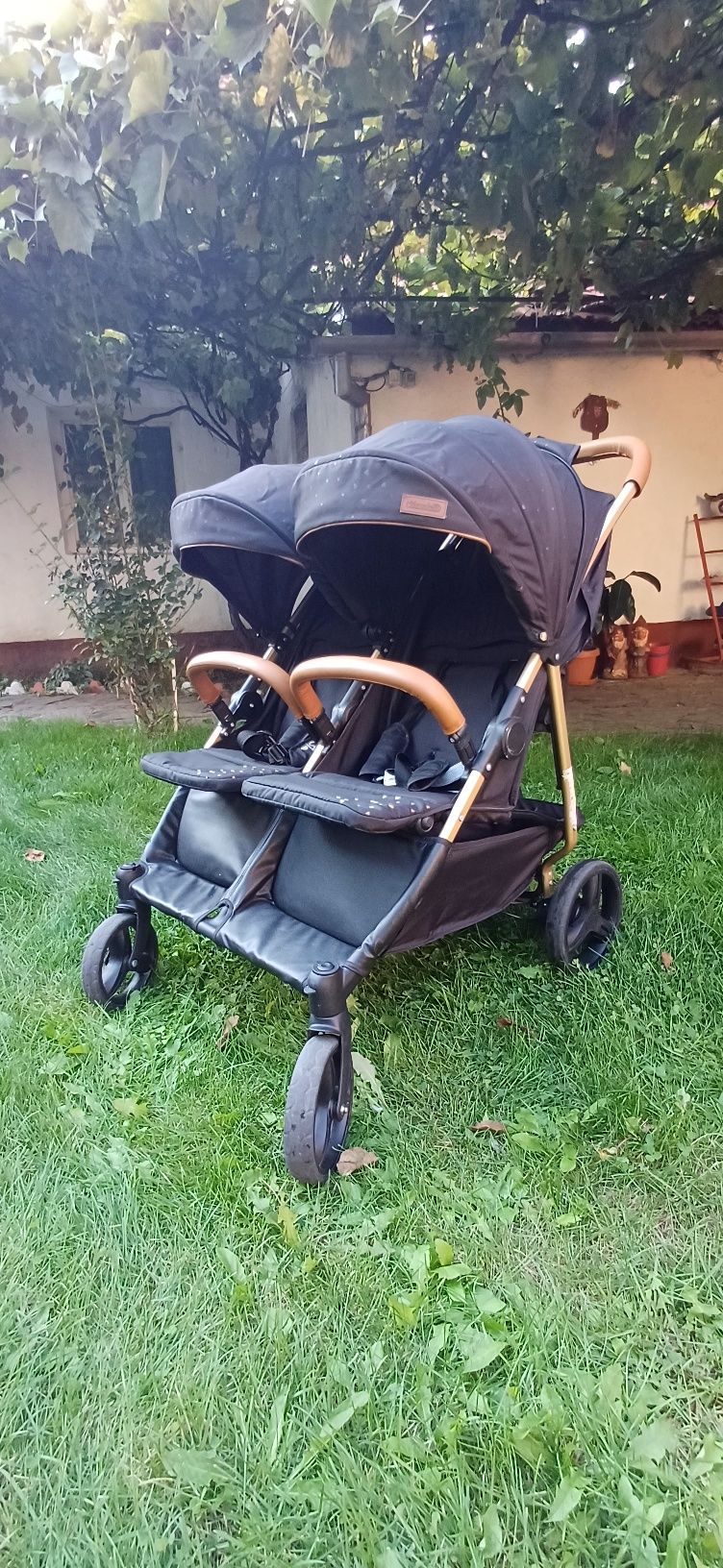 Cărucior pentru gemeni Chipolino - Paso Doble - Black