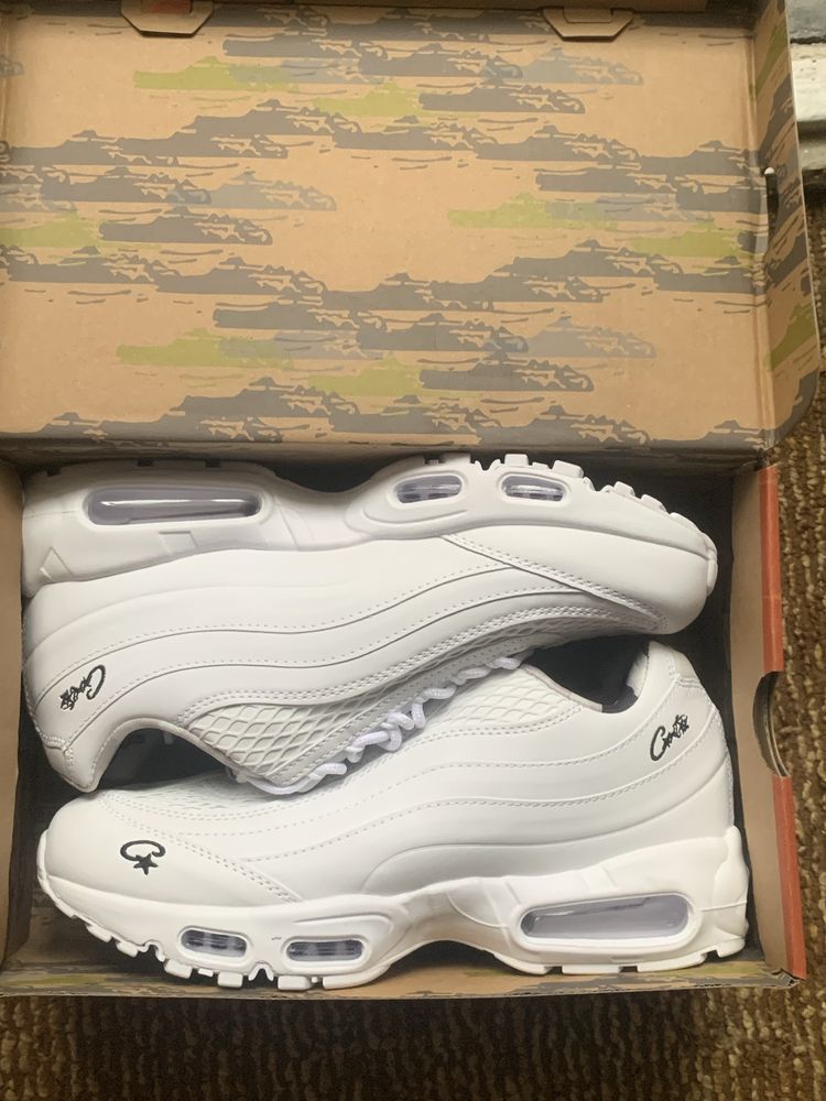 nike air max 95 corteiz full white размер 45