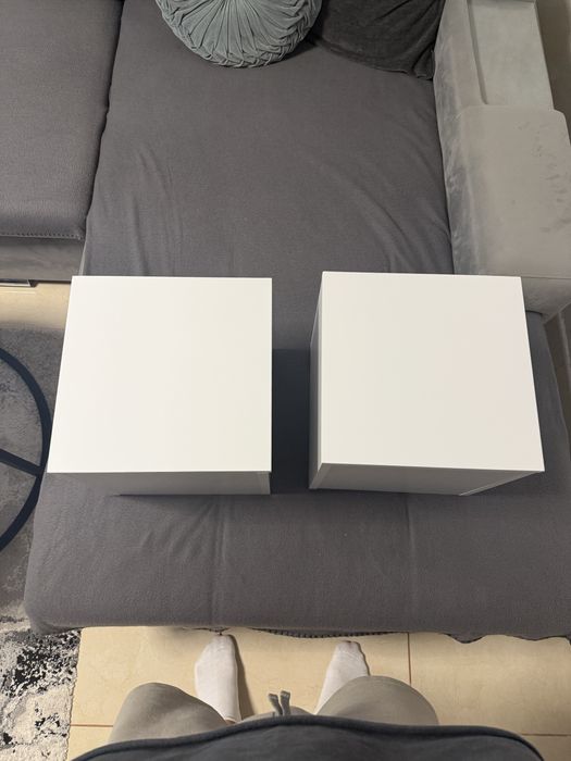 Vand 2 dulapuri 30.5x30x30 alb lucios