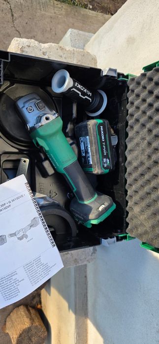 Flex hikoki ge3613dve variator turație. Cutie și baterie