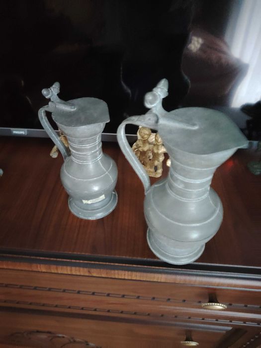 Pereche de halbe vechi din antimoniu