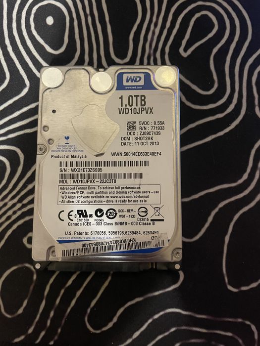 Harddisk 1TB.