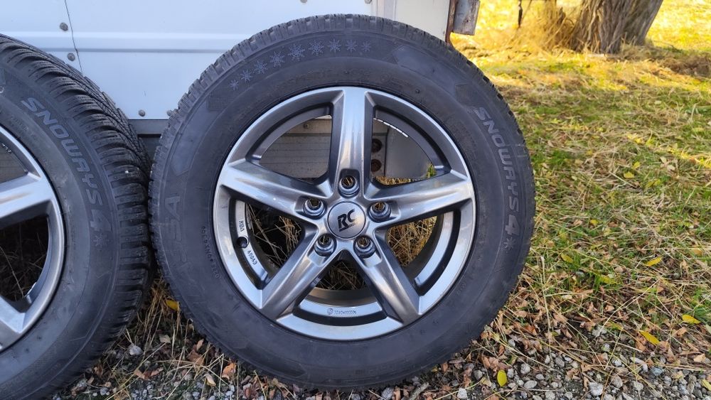 Продавам зимни гуми с джанти 15"5х112 с централен отвор 57, 1