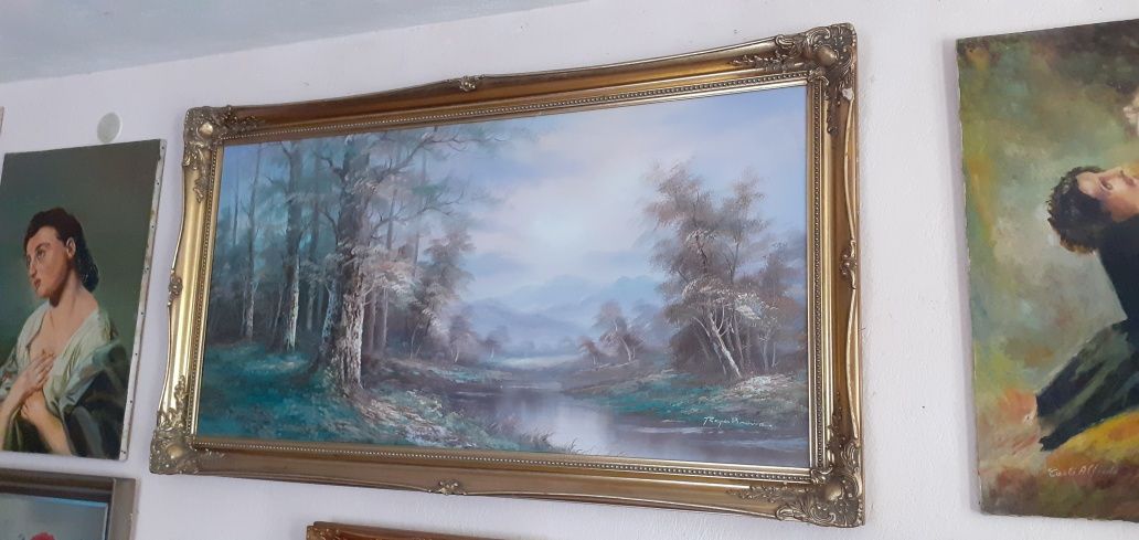 Ретро картина масло върху платно