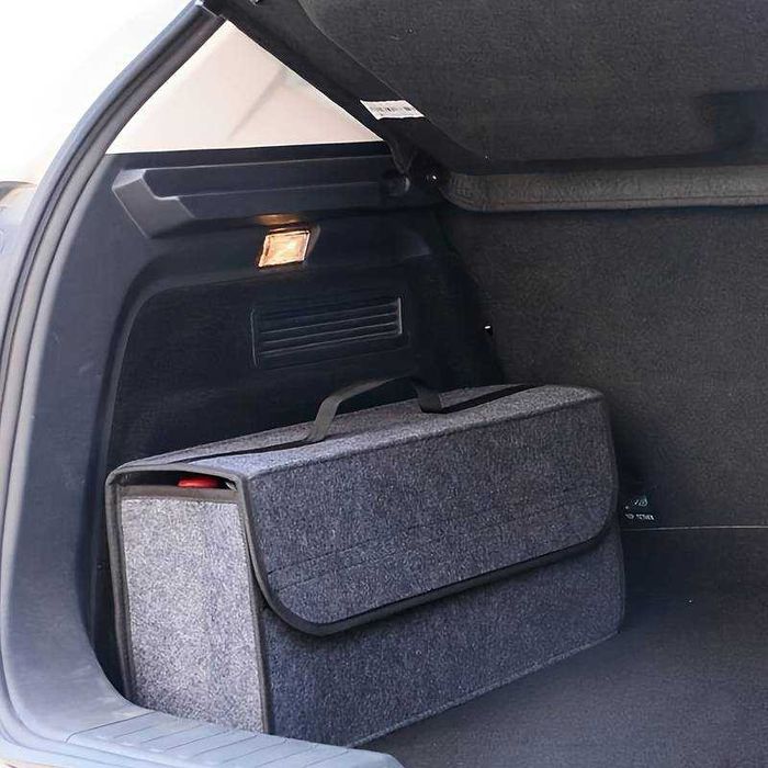 Organizator portbagaj auto pliabil din fetru Geanta robusta 50x15x24cm