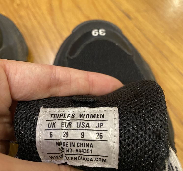 Balenciaga Triple S черни и бели