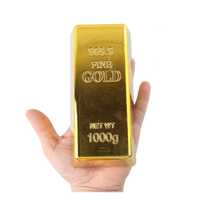 Декоративно златно кюлче 1000 g злато 1 кг декорация за дом офис