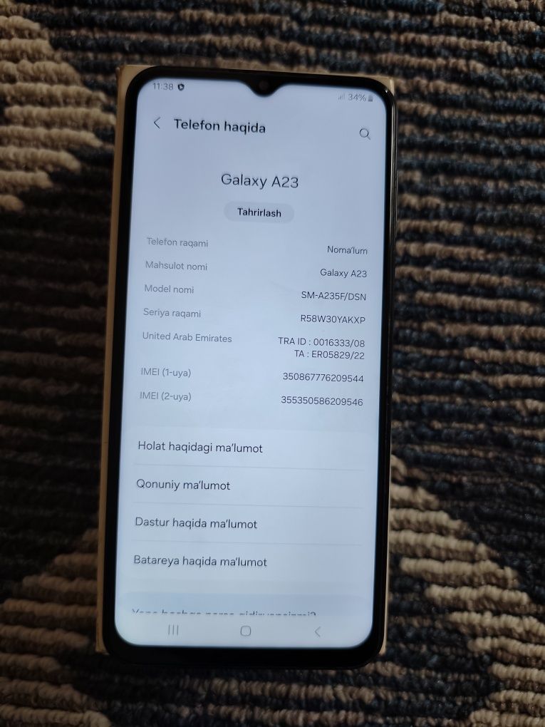 Galaxy A23 4/64 mokri