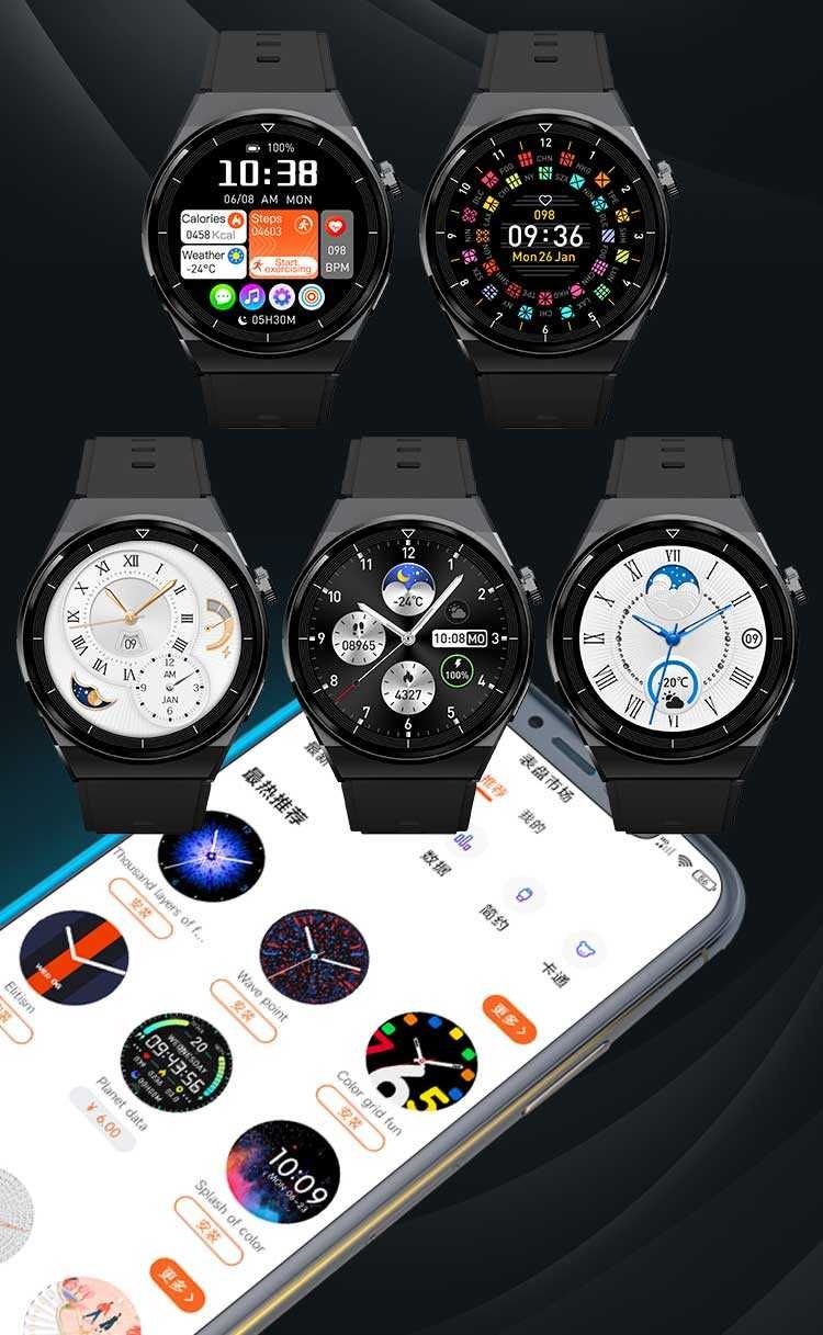 Елегантен Смарт Часовник Smart Watch / Смарт Гривна W03 Pro