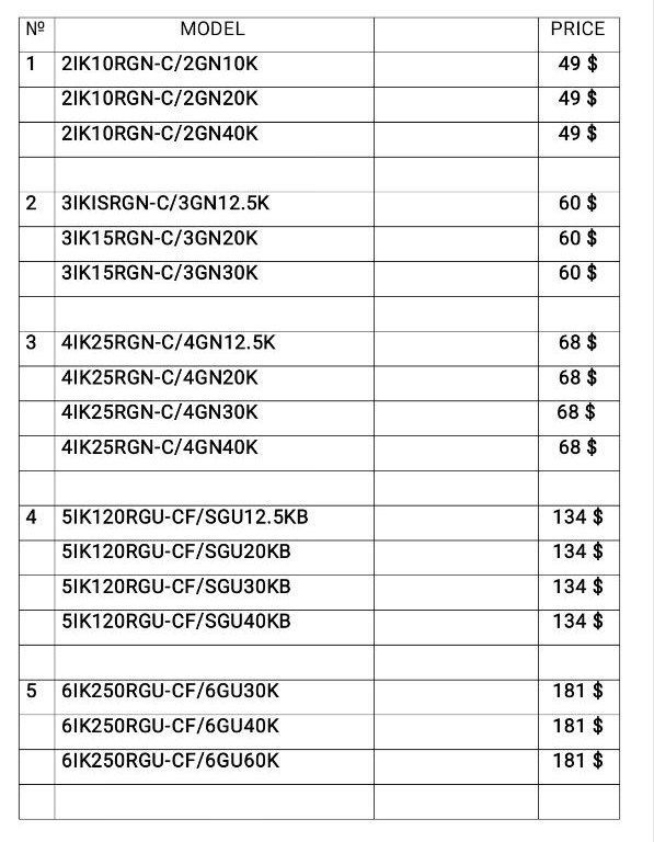 Электро Мотор-редуктор 21к - 91к