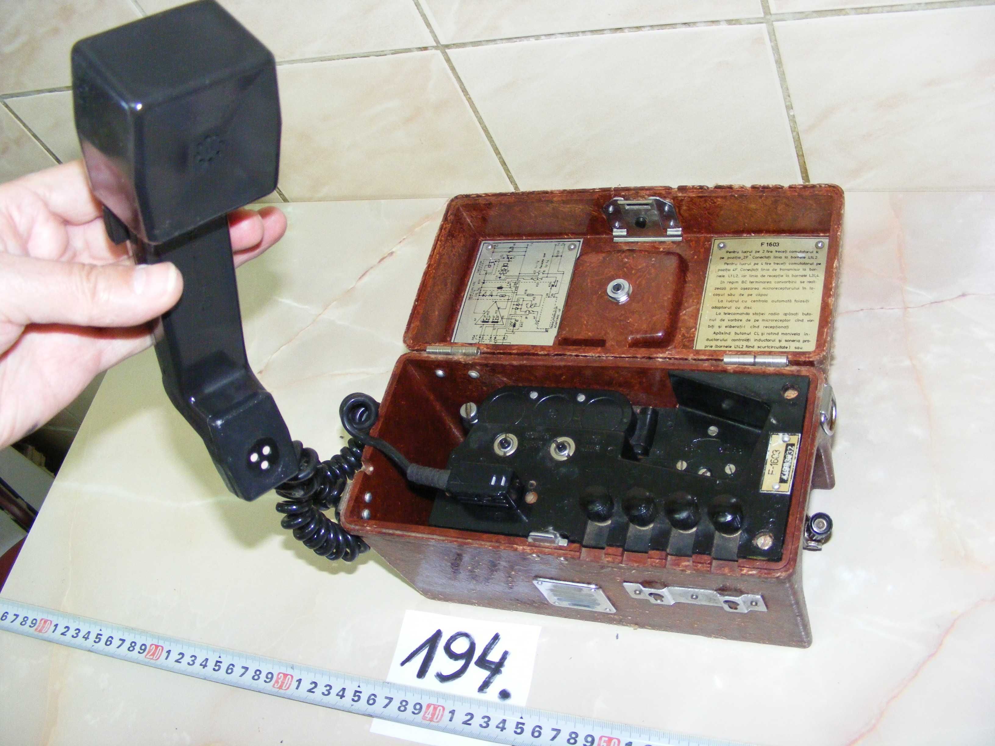 Telefon militar F-1603, anii 1970  (cod 194)