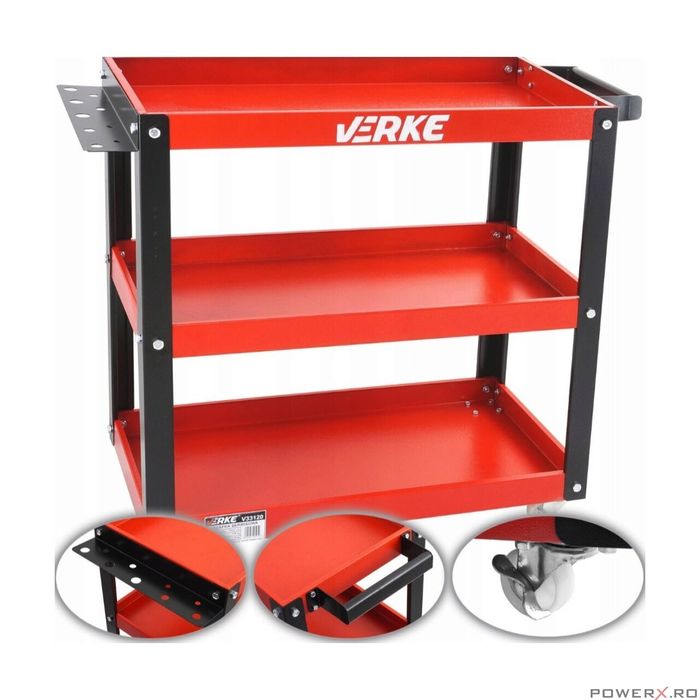 Raft, dulap organizator cu 3 compartimente pentru scule, unelte, Verke