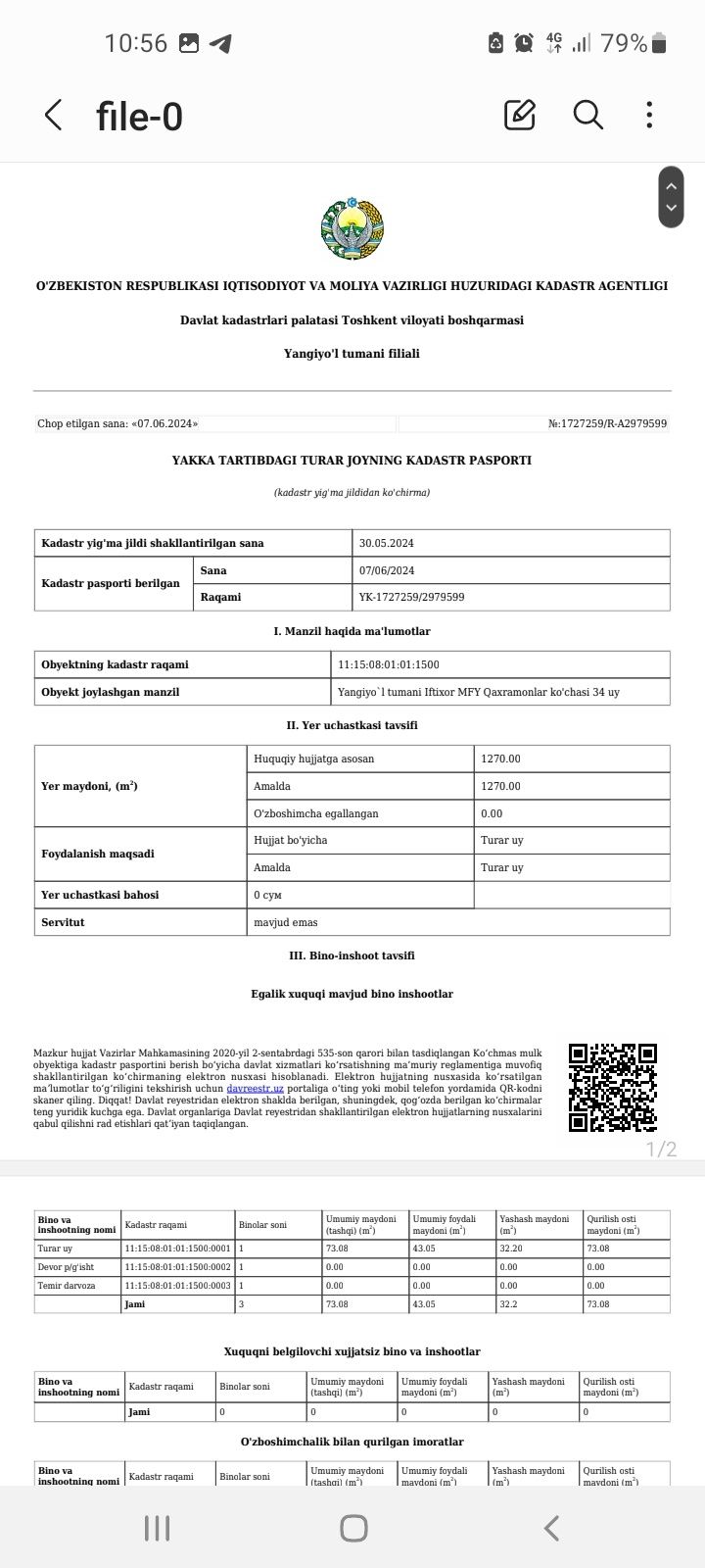 Кадастр бор Халкабод Бобур МФЙ (Штаб канал) янги номи Ифтихор МФЙ