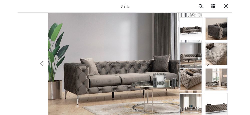 Set canapea cu fotoliu gri