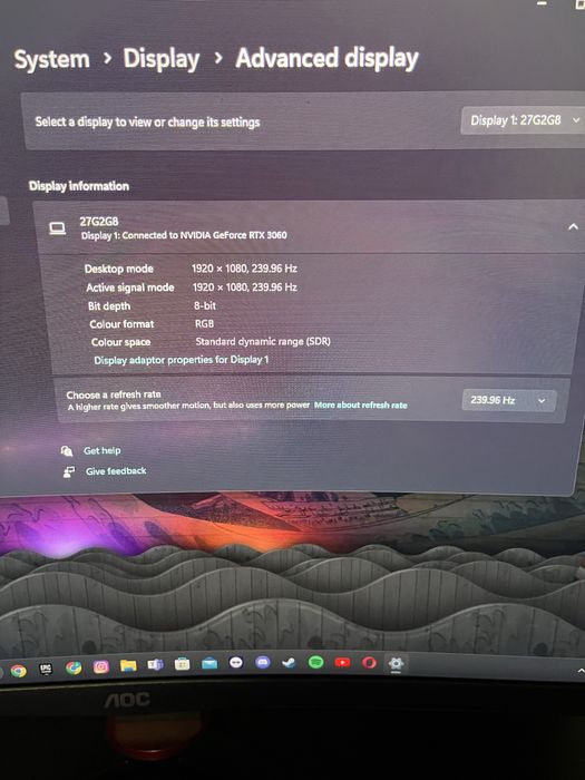 setup gaming rtx 3060 (defect)monitor 240hz URGENT‼️