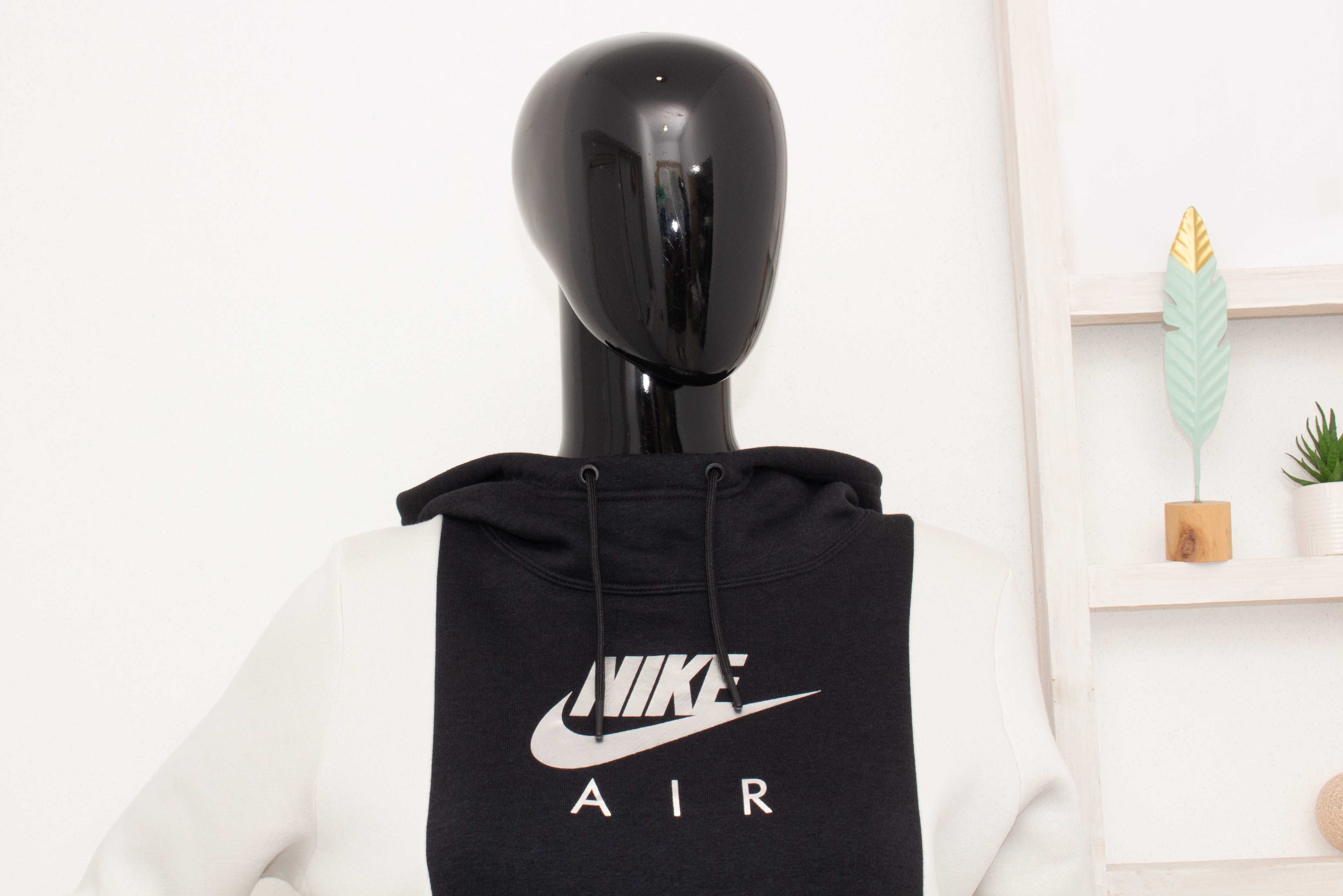 Nike Air оригинално дамско худи crop суичър със сребристо лого S