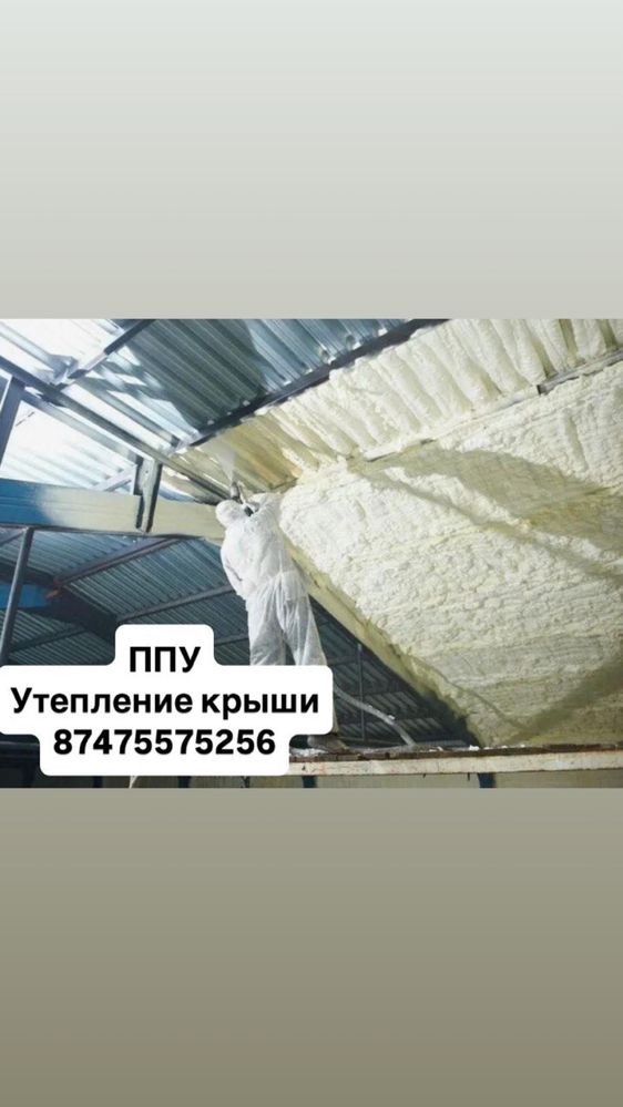 Утепление крыши ППУ с выездом