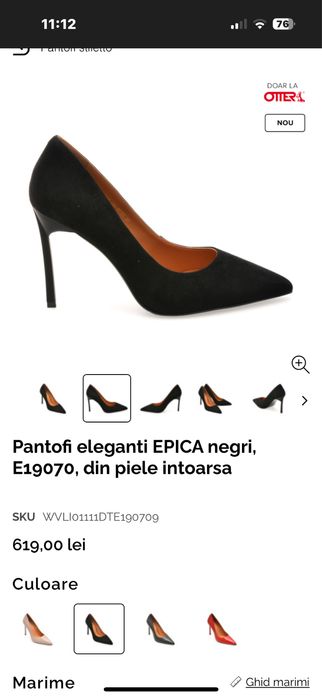 Pantofi cu toc stiletto