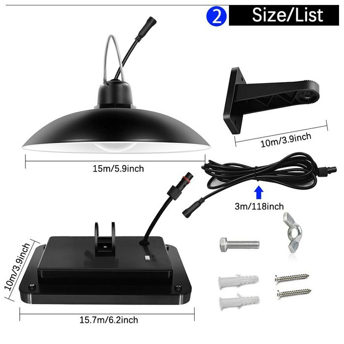 Panou solar cu 2 lampi IP65 lumina calda telecomanda