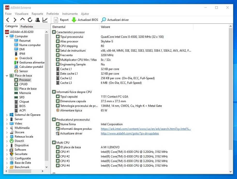 Calculator Pc Intel i5-6500 /Lenovo ThinkCentre M710s