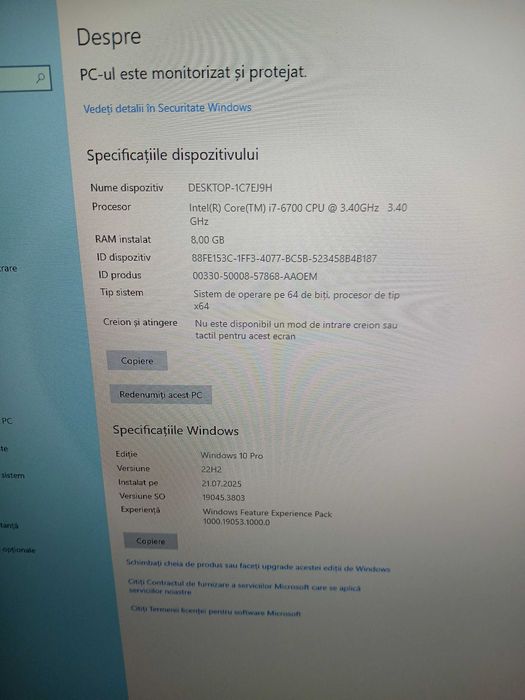 Unitate PC gaming i7 + monitor PHILIPS